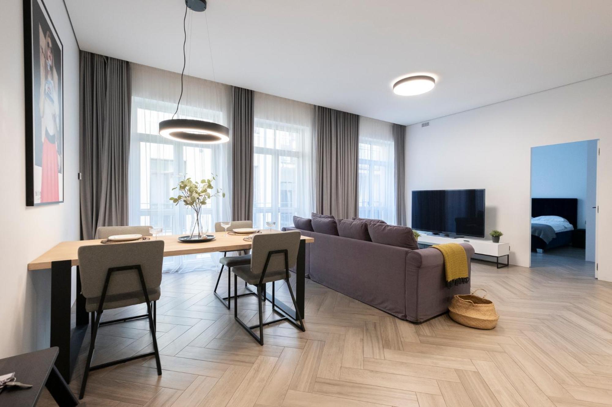 Cohost I Oldtown 60M2 Apt W-Garage Parking, Balcony & Self Check-In VNO Extérieur photo